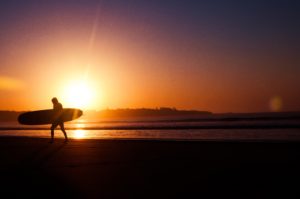 Surfer Sunset Sunrise