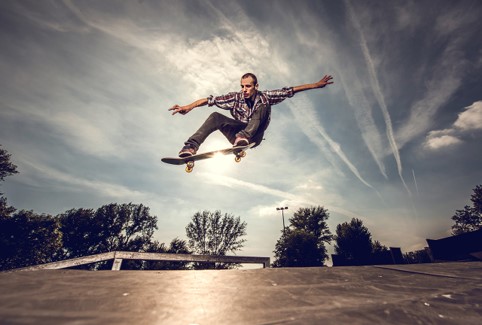 man on skateboard